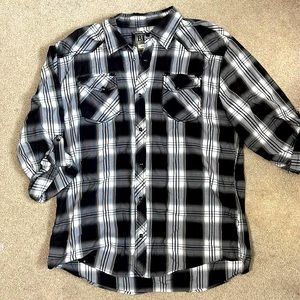 BKE plaid long sleeve button up